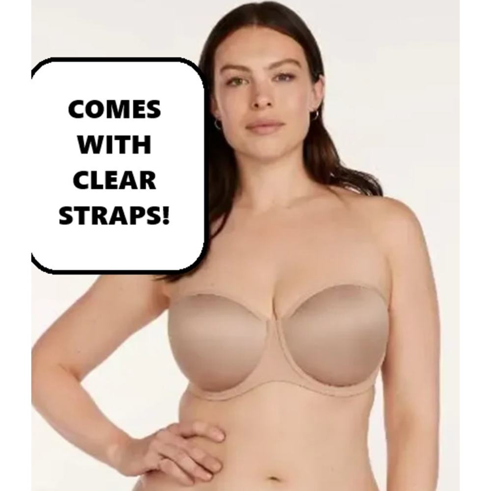 ThirdLove Strapless Nude / Tan Bra with Clear Straps